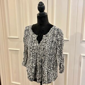 Anthropologie Black and White Blouse